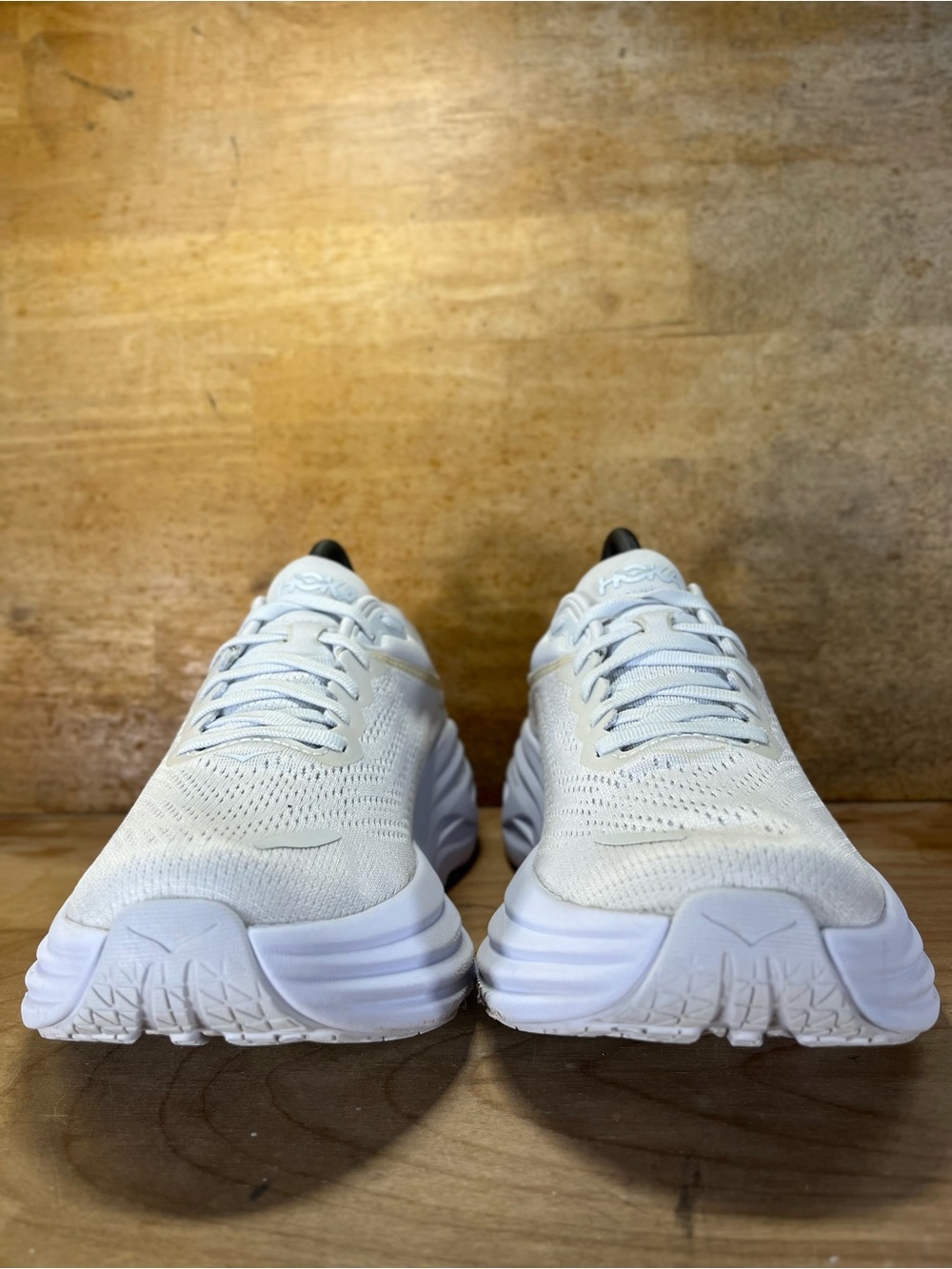 Hoka One One Bondi 8 REFLECTIVE Womens Size 8.5 (B) Running Shoes Sneakers White - Picture 2 of 15
